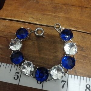 Blue & Clear Stone Bracelet